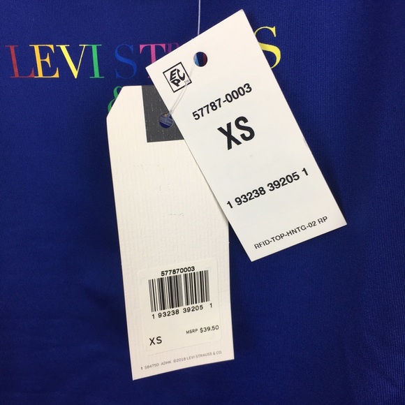 Levi’s Women’s XS Bodysuit Multicolor logo print - Picture 4 of 5